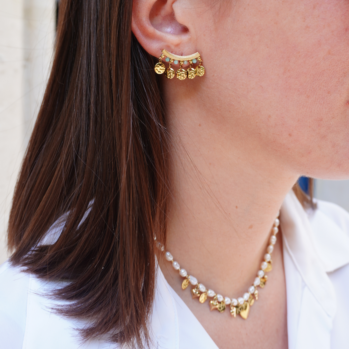 Boucles d'oreilles Boréales turquoise