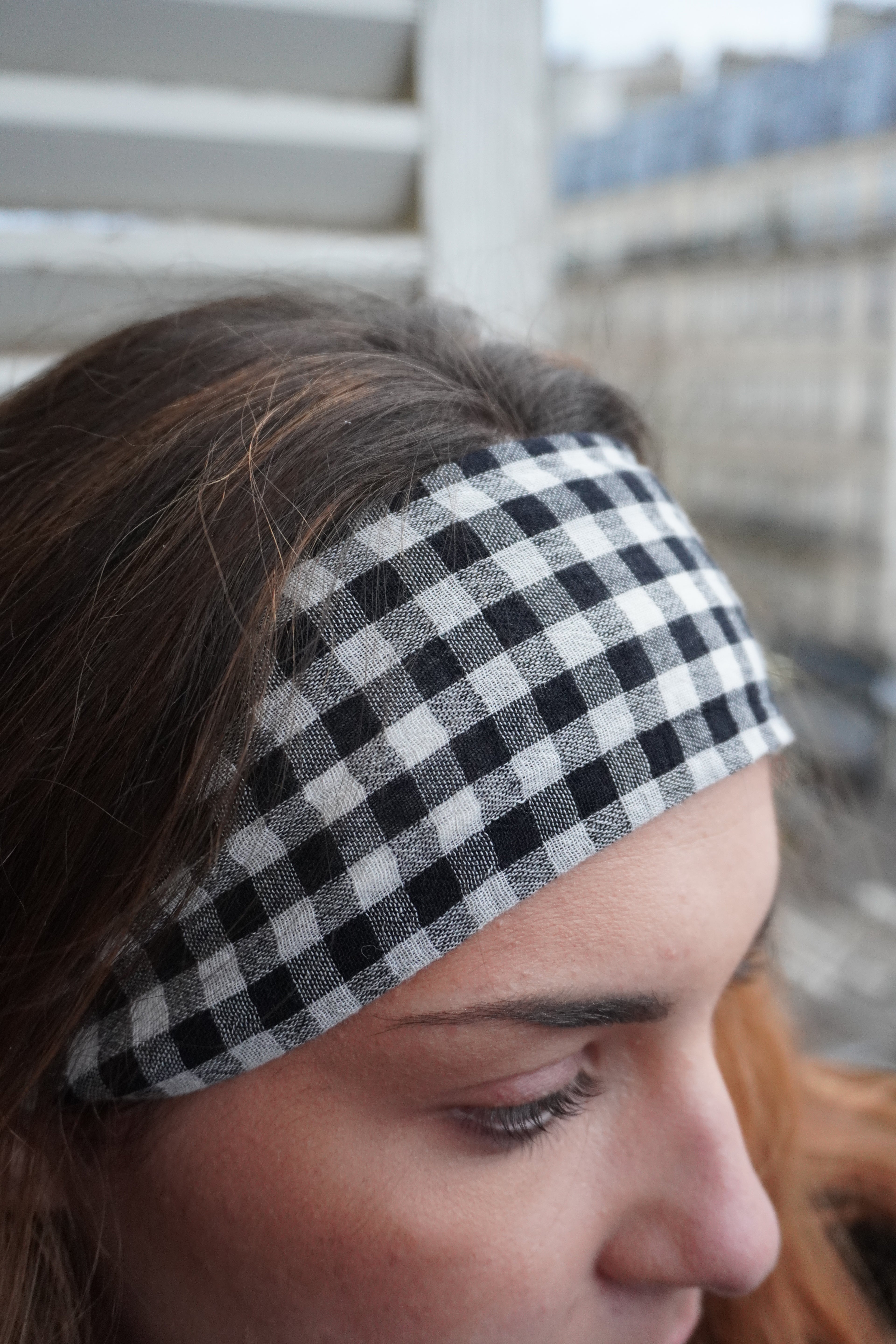 Bandeau vichy noir & blanc