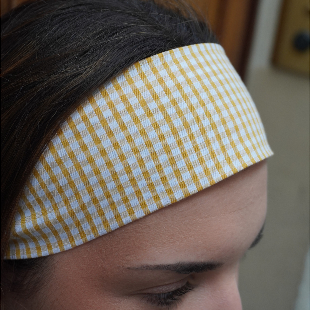 Bandeau vichy jaune