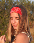 Bandeau bandana rouge & blanc
