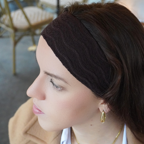 Bandeau dentelle chocolat