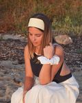 Bandeau à rayures jaune