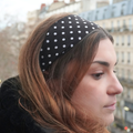 Bandeau à pois noir & blanc