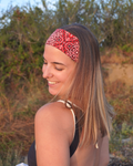 Bandeau bandana rouge & noir