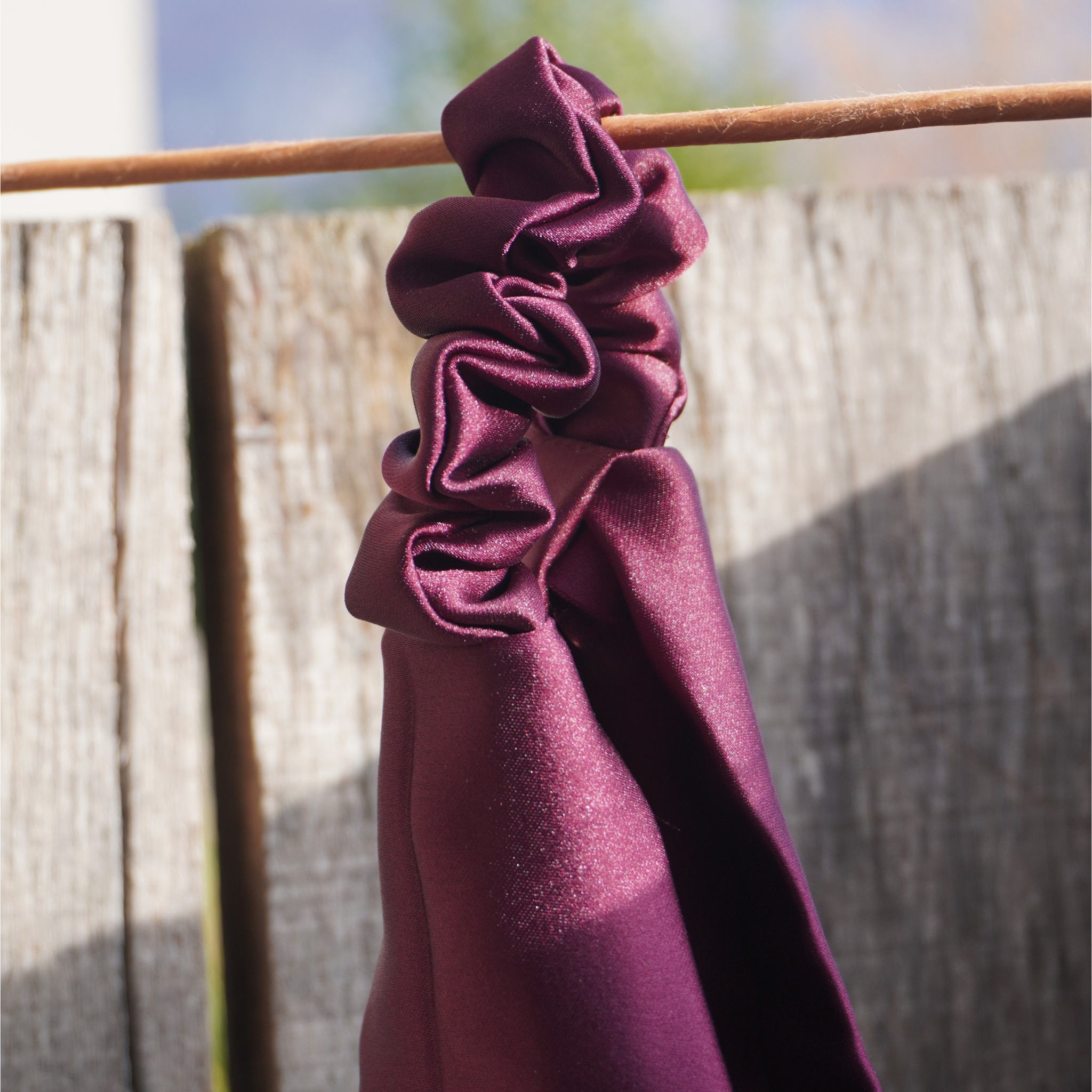 Bandeau prune satinée