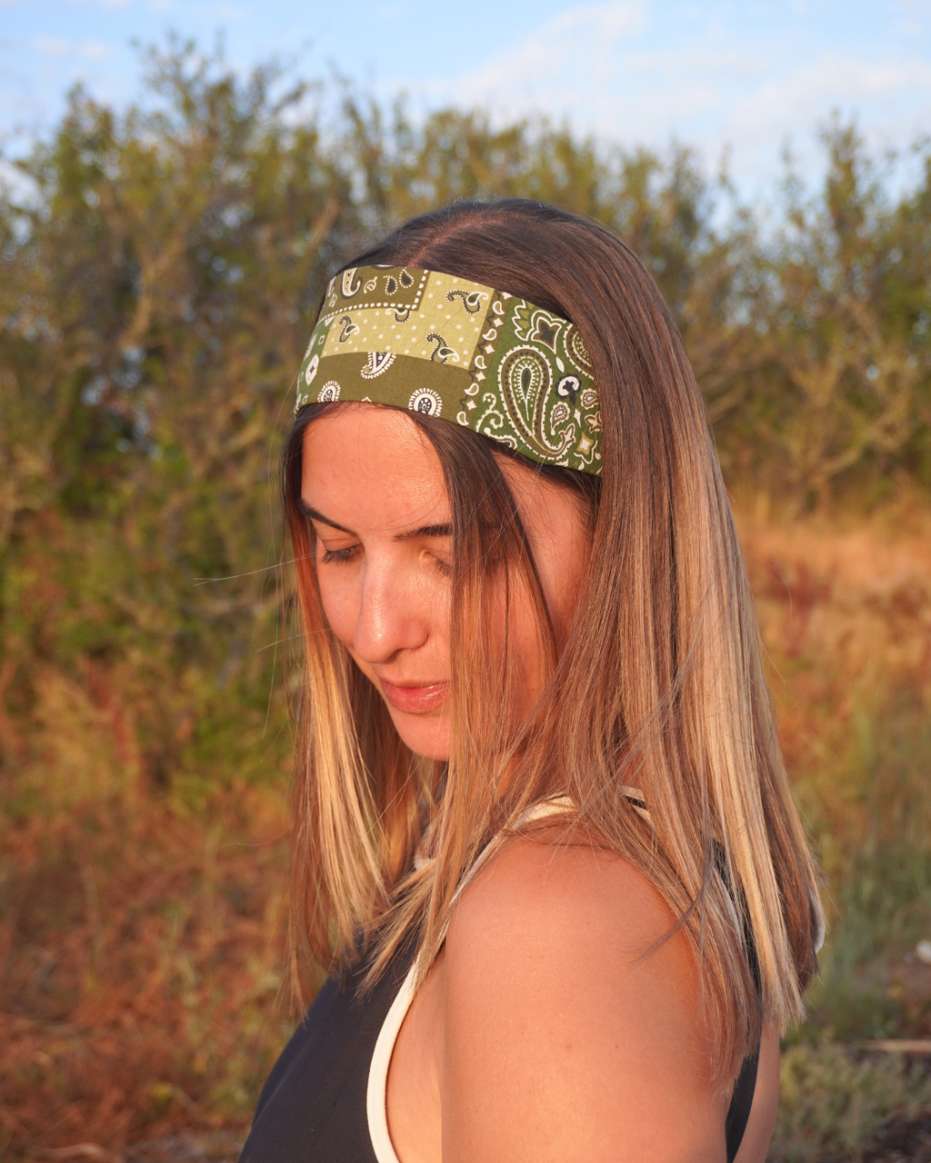 Bandeau bandana vert