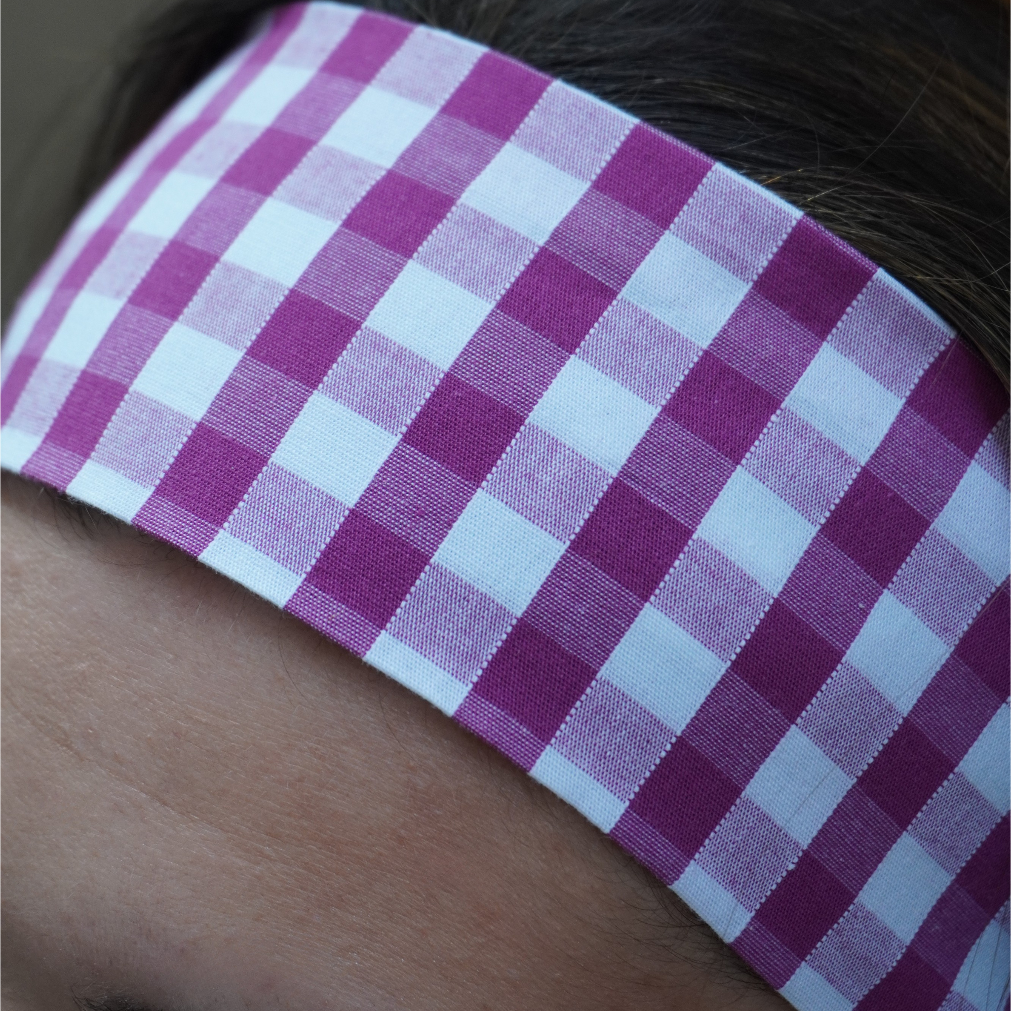 Bandeau vichy cassis