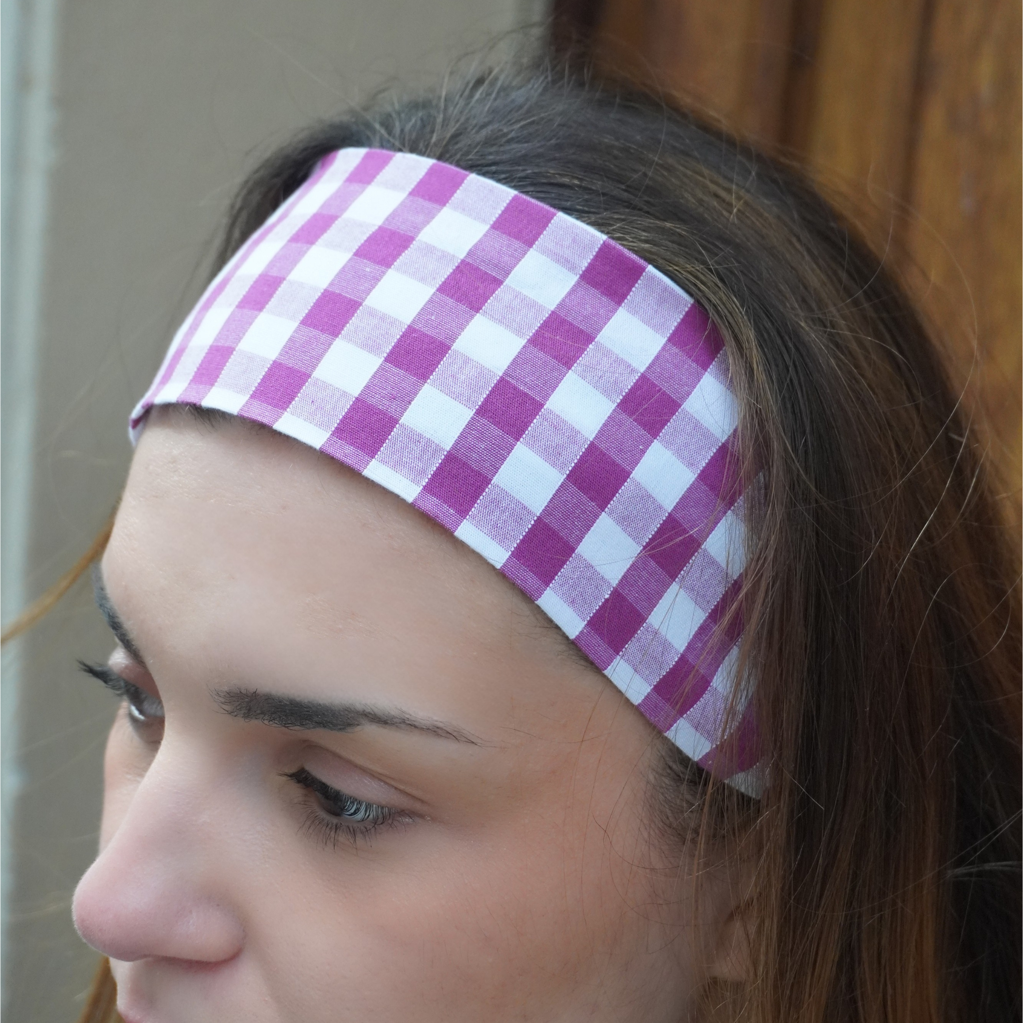 Bandeau vichy cassis