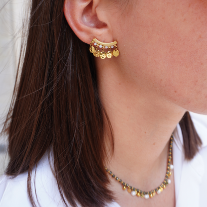 Boucles d'oreilles Boréales blanches