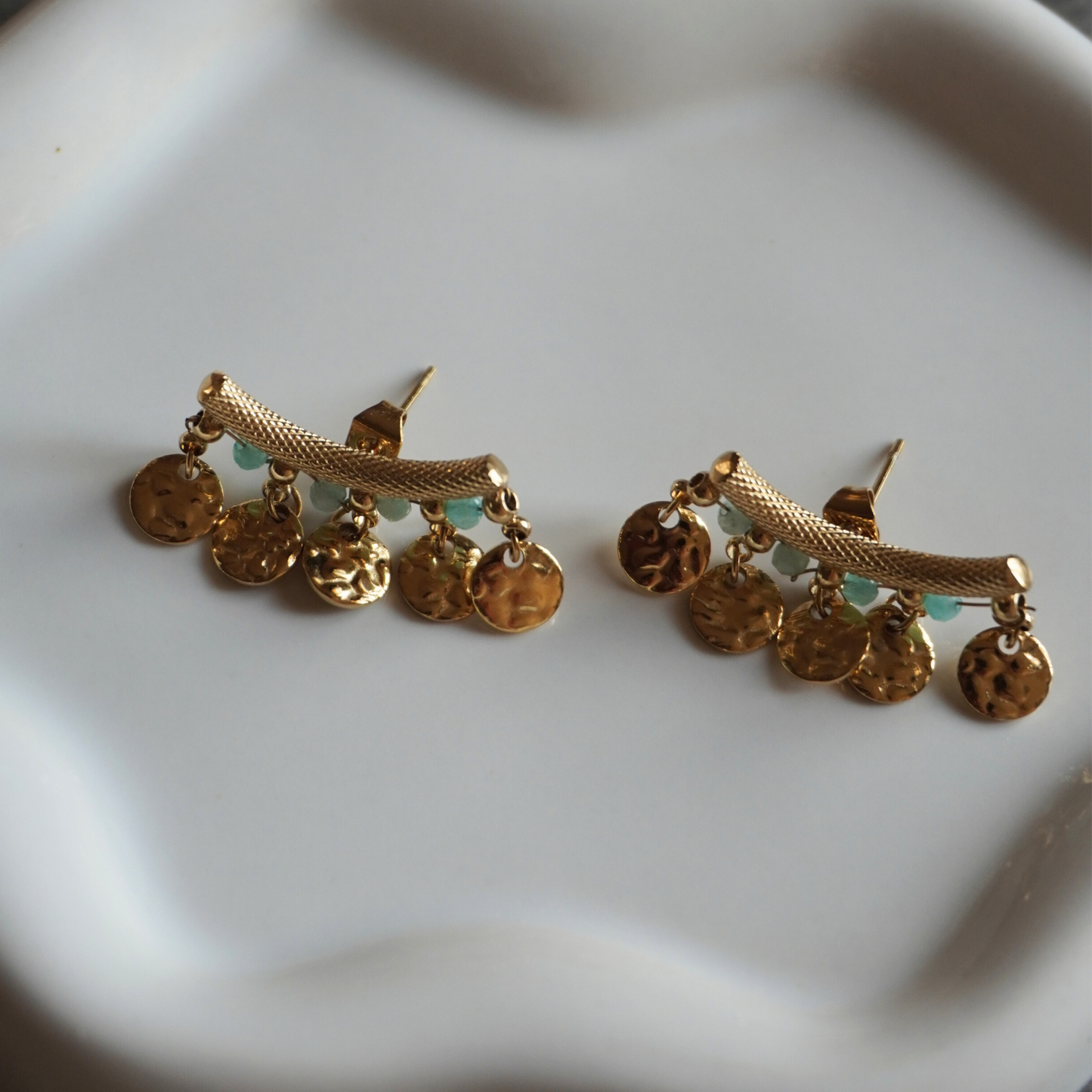 Boucles d'oreilles Boréales turquoise