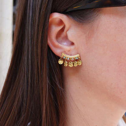 Boucles d'oreilles Boréales turquoise